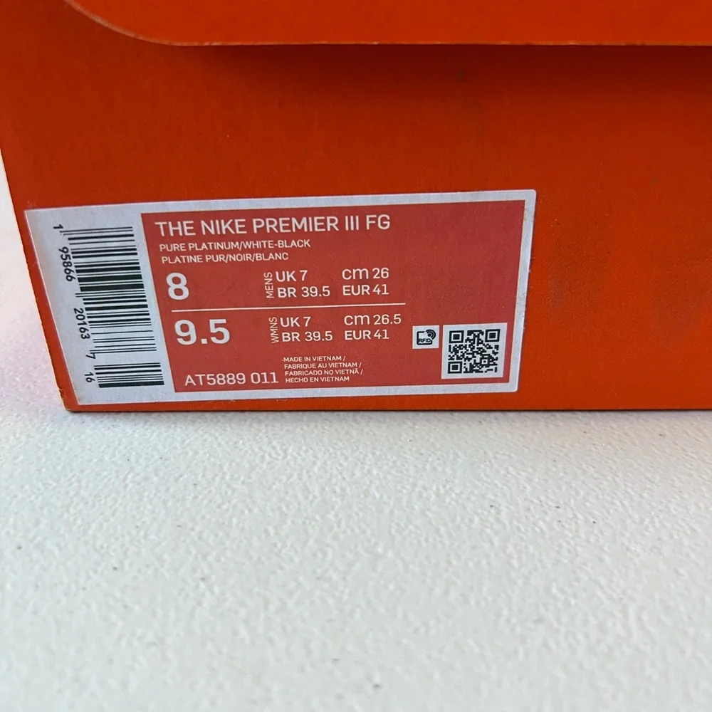 Nike Premier 3 FG Leather Soccer Cleats US M 8 W 9.5 - Picture 6 of 6